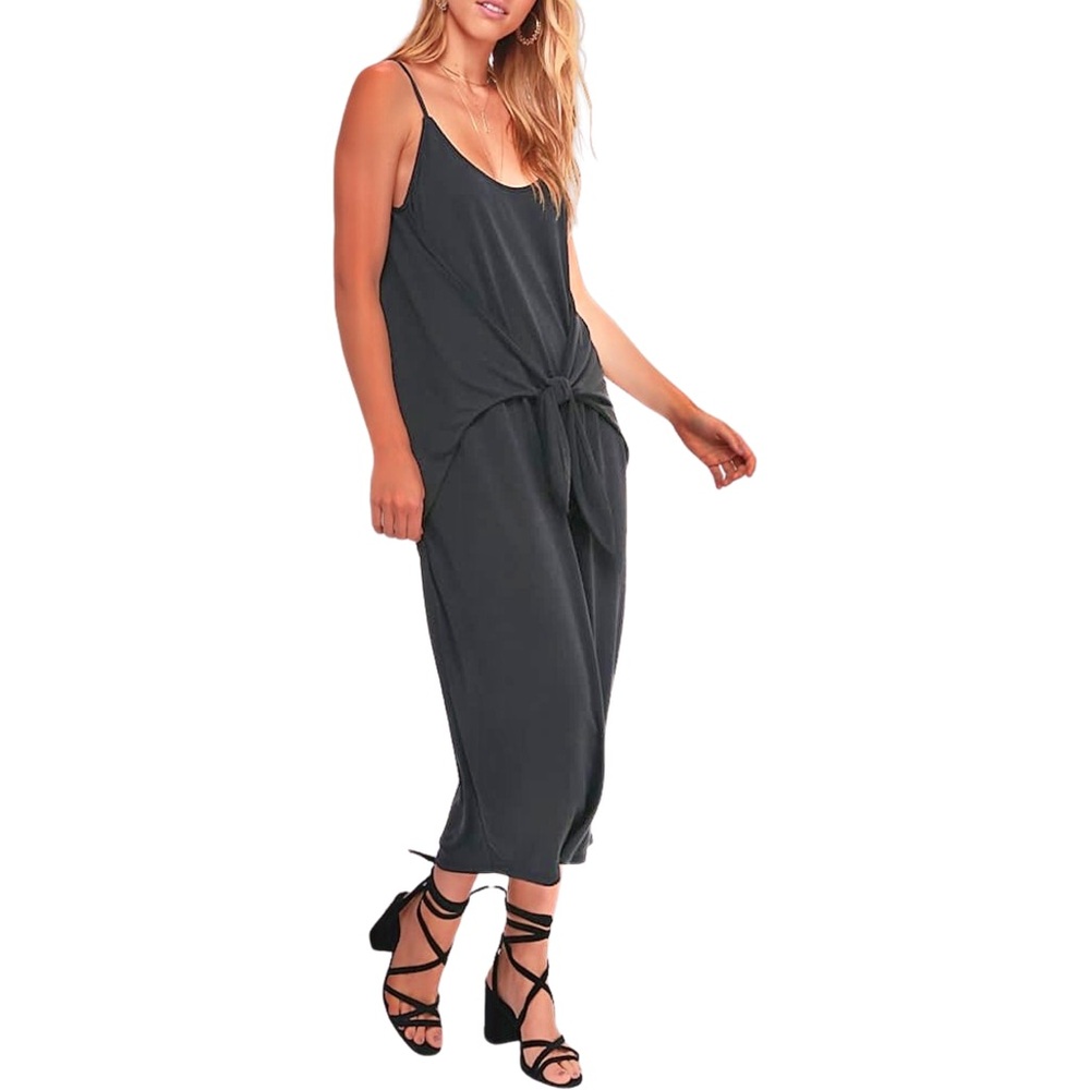 *NWT* FRANCESCA’S Black Midi Tie Front CoverUp/Dress - Picture 12 of 14